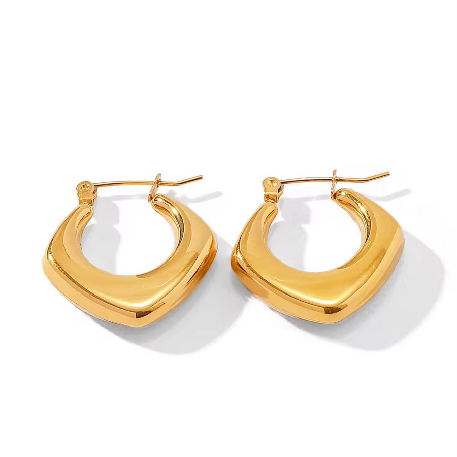 The Sculpted Gold Hoops