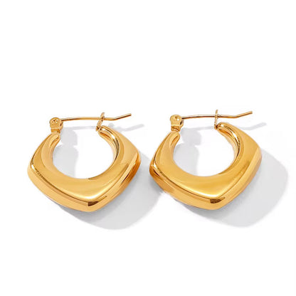 The Sculpted Gold Hoops
