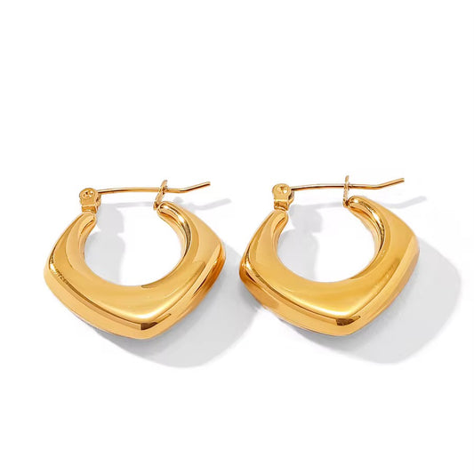 The Sculpted Gold Hoops