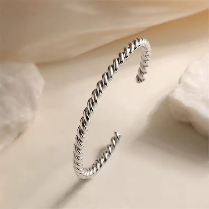 Twisted Rope Cuff Bangle