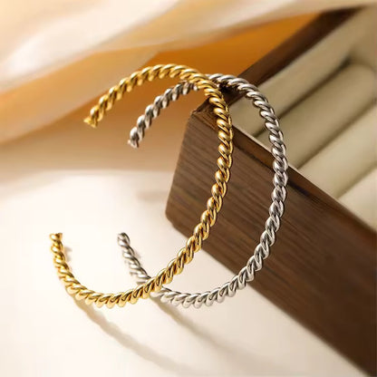Twisted Rope Cuff Bangle