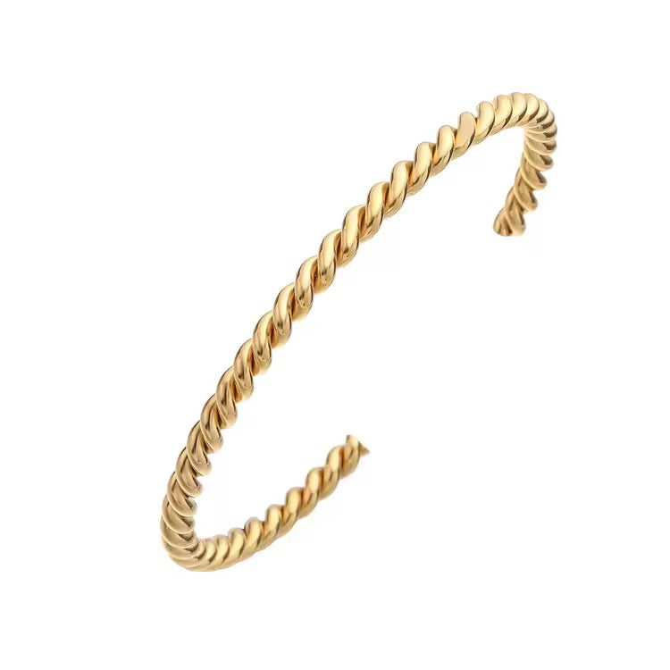 Twisted Rope Cuff Bangle