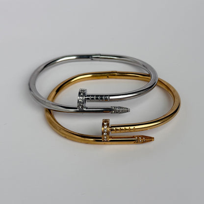 Pavé Nail Twist Bangle