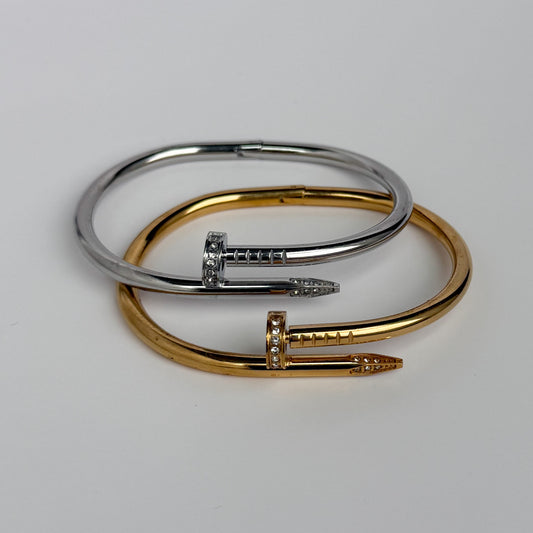 Pavé Nail Twist Bangle