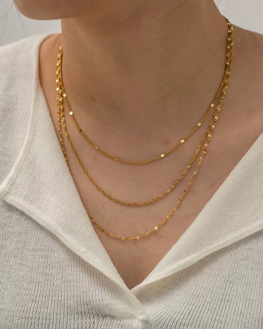 The Layered Gold Chain Set