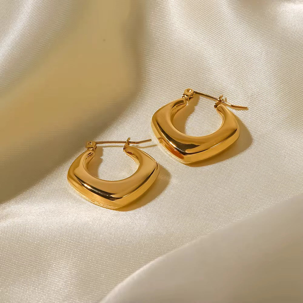 The Sculpted Gold Hoops
