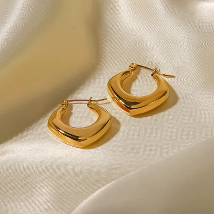 The Sculpted Gold Hoops